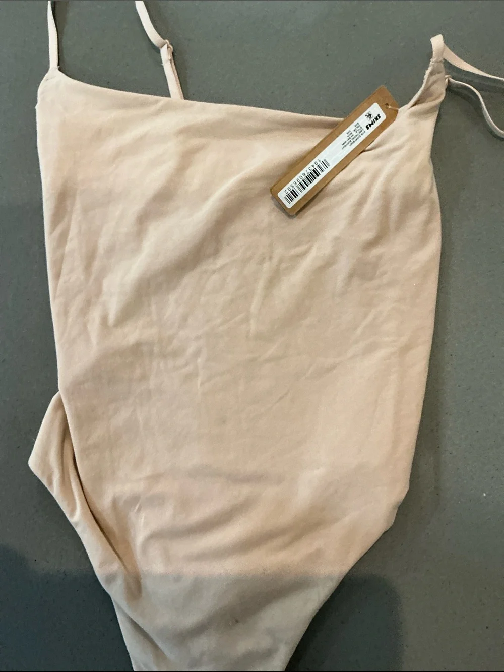 Skims Minimal Scoop thong bodysuit in Nude